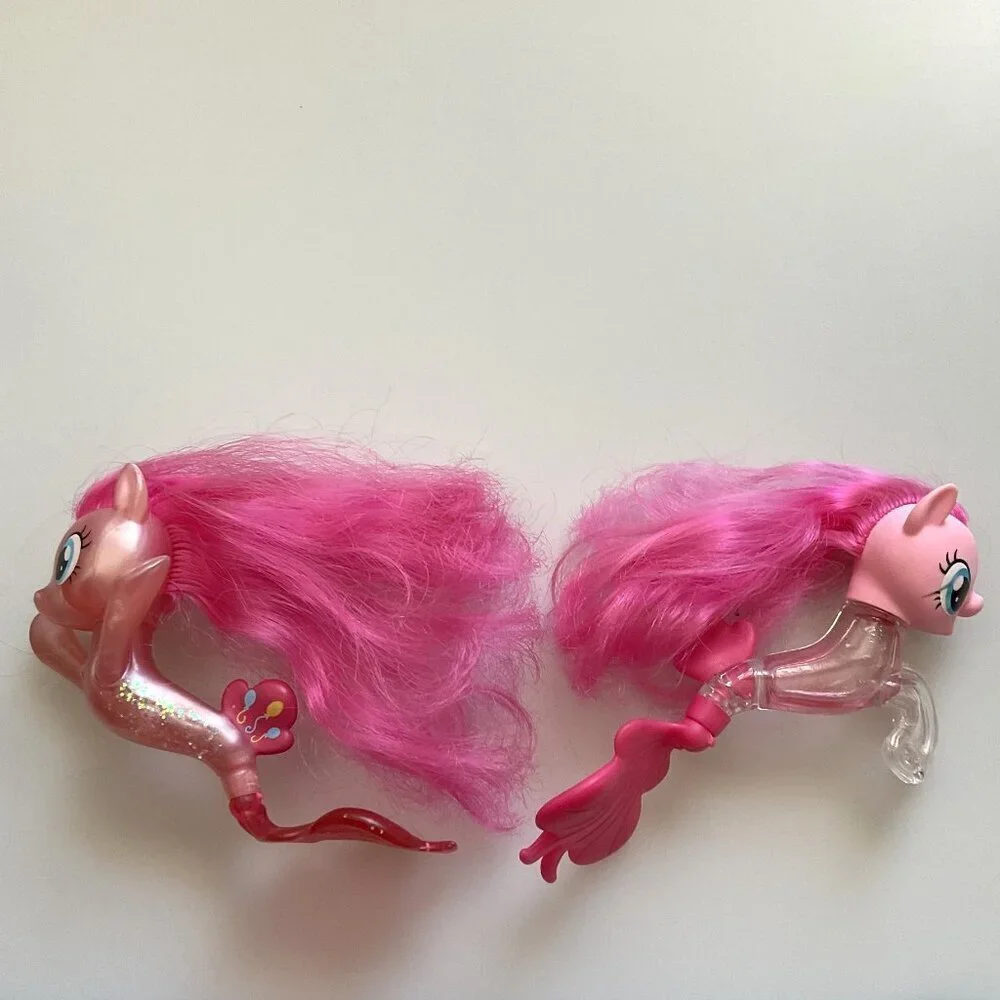MY LITTLE PONY PINKIE PIE SEAPONY MERMAID GLITTER SPARKLE FIGURINES SET OF 2